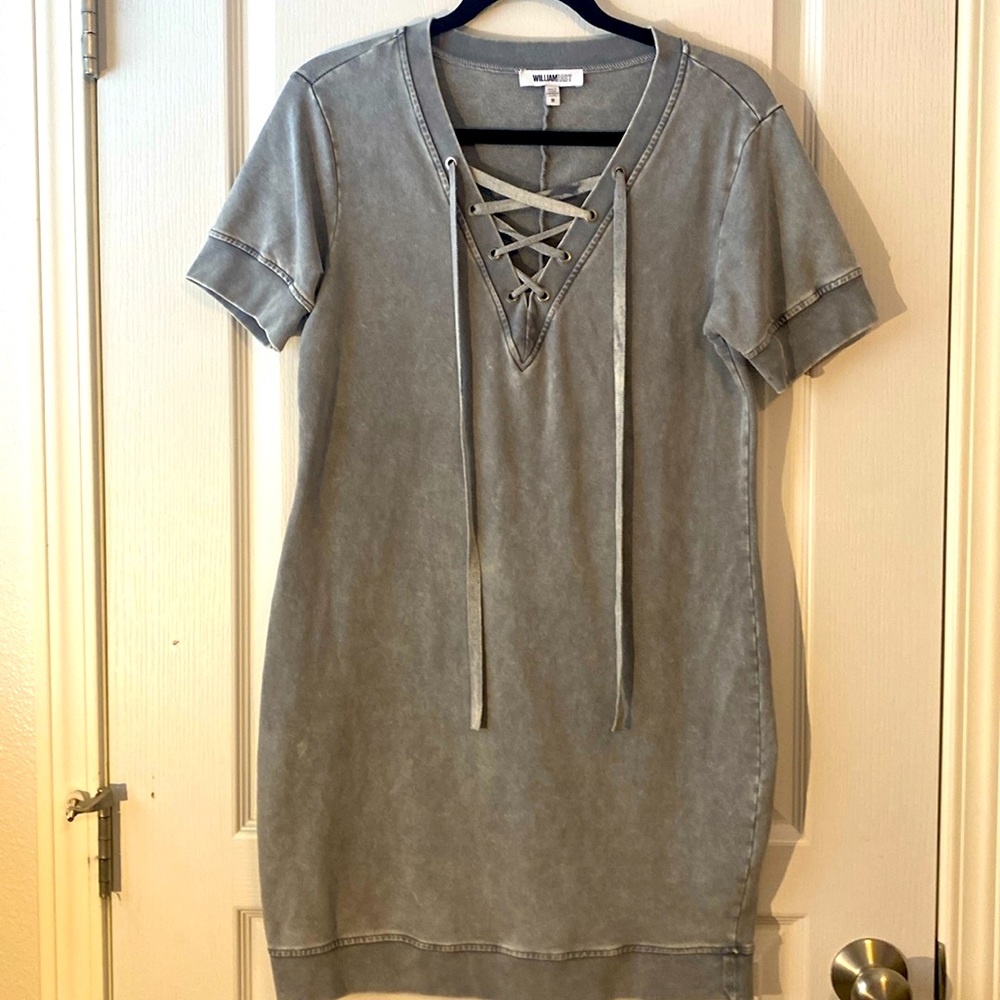 William Rast "Evie" Sweatshirt  Gray Knit Pullover Dress EUC - Picture 2 of 10